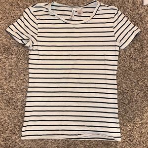 black and white striped shirt